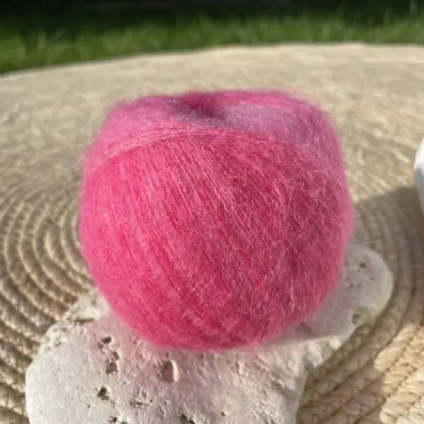 +Mohair nøgle pink