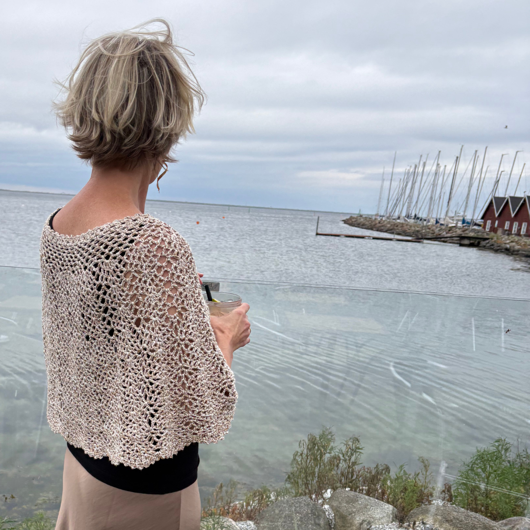 Hæklekit <br>Mañanita Sjælevarmer i bambus/glimmer - Billede 7