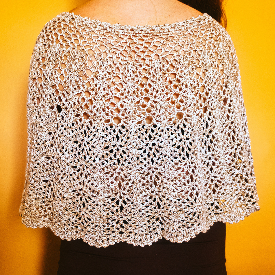 Opskrift <br>Mañanita Sjælevarmer i Candy Brillino (bambus/glimmer) - Billede 5