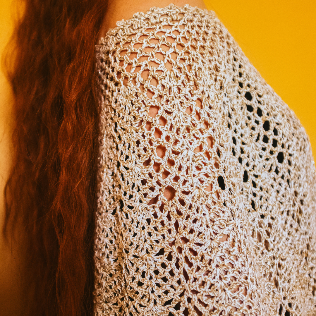 Opskrift <br>Mañanita Sjælevarmer i Candy Brillino (bambus/glimmer) - Billede 6