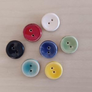 Håndlavede keramik knapper <br>16 mm
